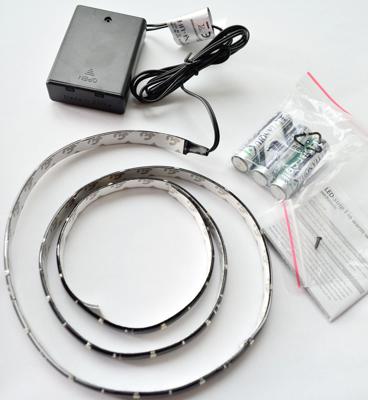 X4-LIFE 701501 LED-strip complete set Met batterijbox 4.5 V 1 m Warmwit 1 stuk(s)