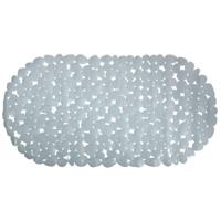 MSV Douche|bad anti-slip mat badkamer - pvc - grijs - 35 x 68 cm - thumbnail