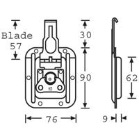 Adam Hall 17343 Klein overlatch vlinderslot 9mm diep - thumbnail