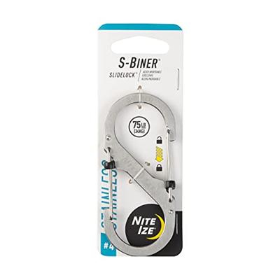 Nite ize S-Biner #4 Slidelock Stainless Carabine Zilver Kleurig