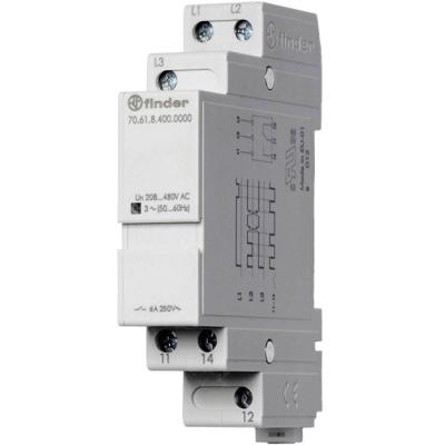 Finder 70.61.8.400.0000 Bewakingsrelais 208 - 480 V/AC 1x wisselcontact Piece 1 stuk(s)
