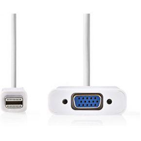 Mini-DisplayPort - VGA-kabel | Mini-DisplayPort male - VGA female | 0,2 m | Wit