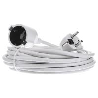 Bachmann 341.203S Stroom Verlengkabel 16 A Wit 10.00 m H05VV-F 3G 1,5 mm² - thumbnail