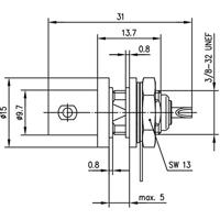 Telegärtner 100023577 100023577 BNC-connector Bus, inbouw 75 Ω 1 stuk(s) - thumbnail