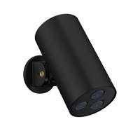 Hoofddouche BWS Sensa Cilinder Muurmontage Mat Zwart PVD - thumbnail