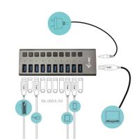 i-tec USB 3.0 Charging HUB 10 port + Power Adapter usb-hub - thumbnail