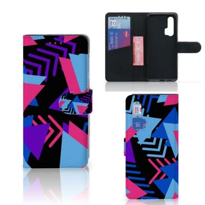 Honor 20 Pro | Book Case | Funky Triangle | Portemonnee hoesje Honor 20 Pro | Book Case | Funky Triangle | Portemonnee hoesje