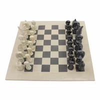 Zeepsteen Schaakspel (35 cm) - thumbnail