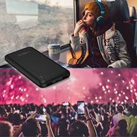 Ansmann PB212 Powerbank 10000 mAh Smart IC LiPo Micro-USB, USB-C, USB Zwart Statusweergave - thumbnail