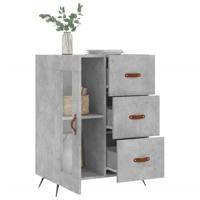Dressoir 69,5x34x90 cm bewerkt hout betongrijs - thumbnail