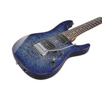 Ibanez AZ427P2QM Premium Twilight Blue Burst 7-snarige elektrische gitaar met gigbag - thumbnail