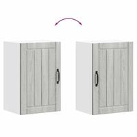 Keukenwandkast Lucca bewerkt hout grijs sonoma eikenkleur - thumbnail