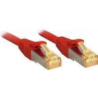 LINDY 47294 RJ45 Netwerkkabel, patchkabel CAT 6a (losse kabel CAT 7) S/FTP 2.00 m Rood Snagless 1 stuk(s) - thumbnail