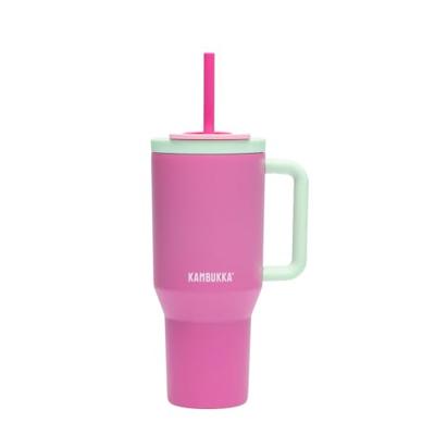 Thermische mok met telescopisch rietje Kambukka Rio beker 950ml Bubblegum Mint