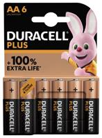 Duracell Alka Plus AA-batterijen set 6-delig - thumbnail