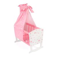 Houten Poppenwieg - Pink Stars - thumbnail