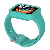 By Qubix - Siliconen band met case - Turquoise - Xiaomi Redmi Watch 2 (Lite) - thumbnail
