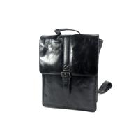 PORTO dames rugzak met klep midi zwart - thumbnail