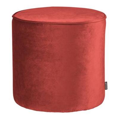 WOOOD Poef 'Sara' Hoog, Velvet, kleur Raspberry
