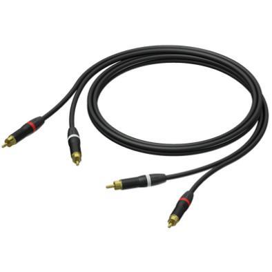 Procab PRA800/1 Prime tulpkabel 2x RCA male - 2x RCA male 1m