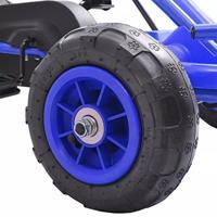 Skelter met pedalen en pneumatische banden blauw - thumbnail