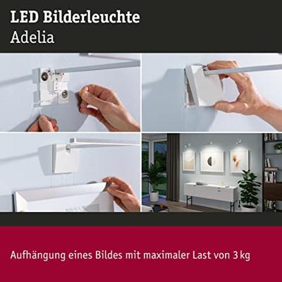 Paulmann Adelia SET 95576 LED-schilderijlamp 4.5 W LED Aluminium (geborsteld)