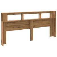 Hoofdeinde met LED 220x18,5x103,5 cm hout artisanaal eikenkleur - thumbnail
