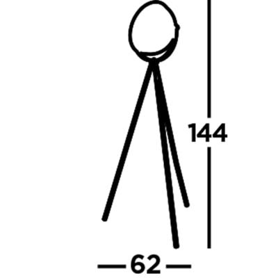 Searchlight Tripod vloerlampBlink - EU8022BK
