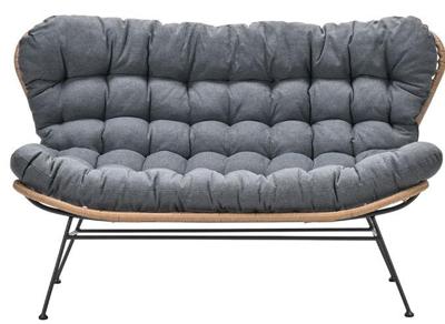 Libelle 2-zits bank natural rotan/mystic grey Garden Impressions - Garden impressions