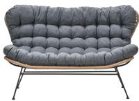 Libelle 2-zits bank natural rotan/mystic grey Garden Impressions - Garden impressions - thumbnail