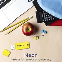 Integral Neon USB 3.0 stick, 32 GB, geel - thumbnail