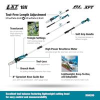 Makita DUA200Z stokkettingzaag 20cm LXT 18V - excl. accu en lader - thumbnail