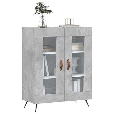 Dressoir 69,5x34x90 cm bewerkt hout betongrijs