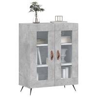 Dressoir 69,5x34x90 cm bewerkt hout betongrijs - thumbnail