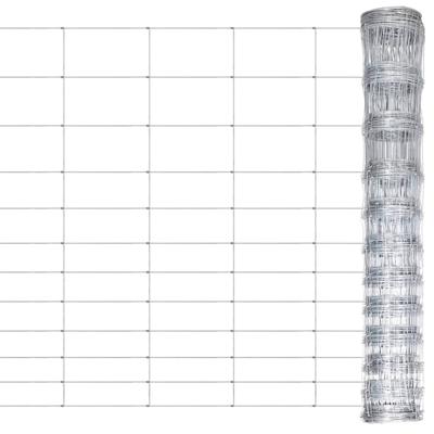 VidaXL Hek 50 m 150 cm gegalvaniseerd staal zilverkleurig VidaXL Hek 50 m 150 cm gegalvaniseerd staal zilverkleurig