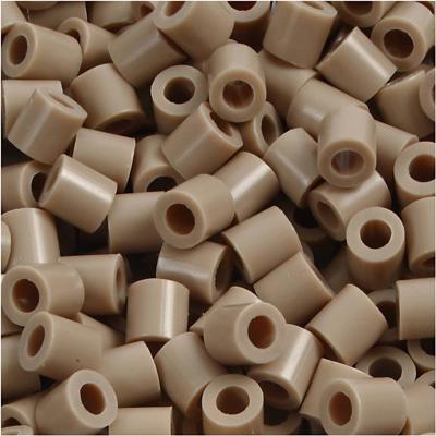 NABBI Strijkkralen, afm 5x5 mm, gatgrootte 2,5 mm, medium, beige (32248), 1100 stuk/ 1 doos