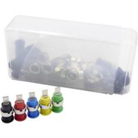 Schnepp 354 000056 Veiligheids-labconnector, female Zwart, Rood, Blauw, Grijs, Geel 24 stuk(s) - thumbnail