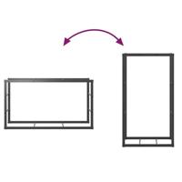 Haardhoutrek 110x30x61 cm staal zwart - thumbnail