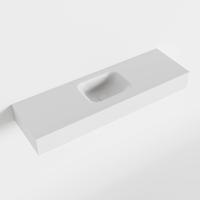 MONDIAZ LEX Talc vrijhangende solid surface wastafel 100cm. Positie wasbak midden - thumbnail