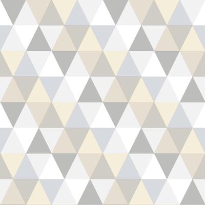 Dutch Wallcoverings Joy - Driehoeken - Grijs/Beige
