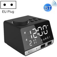 K11 Bluetooth spreker creatieve digitale muziek klok Display wekkerradio met dubbele USB-Interface ondersteunt U schijf / TF kaart / FM / AUX EU Plu - thumbnail