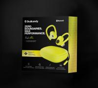 Skullcandy Push Ultra True Wireless Sport Hoofdtelefoon met Bluetooth-technologie, zweet- en waterbestendig (IP67), in totaal 40 uur batterijduur, elektrisch geel - thumbnail