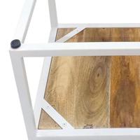 SVJ Bijzettafel - 54x54x46 cm - Metaal - Wit - Set van 2 - thumbnail