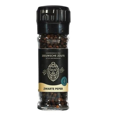 Zeeuwsche Zoute Pepermolen zwarte peper bio 45 Gram Zeeuwsche Zoute Pepermolen zwarte peper bio 45 Gram