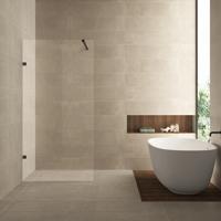 Inloopdouche BWS Miley 120x200 cm 8 mm Nano Helder Glas Mat Zwart - thumbnail