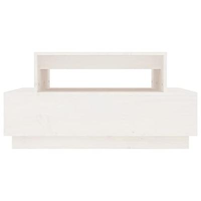 Salontafel 80x55x40,5 cm massief grenenhout wit