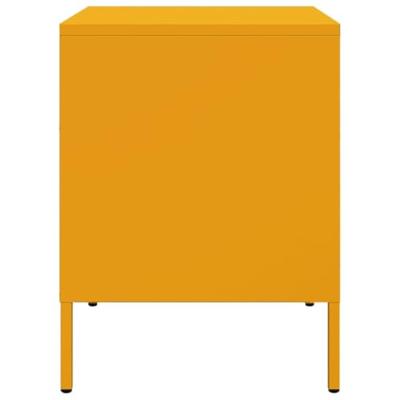 Nachtkastje 36x39x50,5 cm staal mosterdgeel