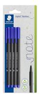 Staedtler triplus 334-3 BK4 Fineliner 4 stuk(s) - thumbnail