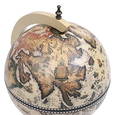 VidaXL Globebar tafelmodel eucalyptushout wit VidaXL Globebar tafelmodel eucalyptushout wit