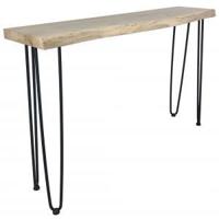 Sidetable Linz 120 x 40 x 75 cm massief eiken - thumbnail
